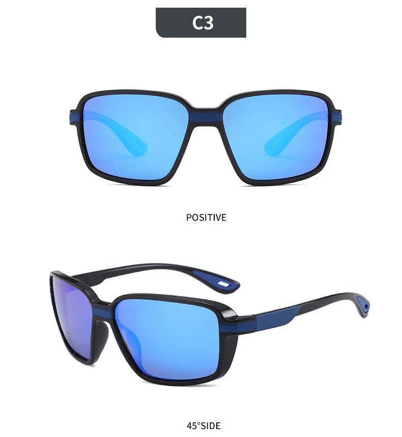 Square Outdoor Sports Cycling Polarized Sunglasses Men Women Driver Fishing Goggles Full Frame Oval Lens TAC Material Elegant display picture 11