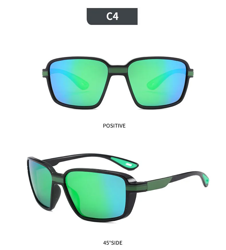 Square Outdoor Sports Cycling Polarized Sunglasses Men Women Driver Fishing Goggles Full Frame Oval Lens TAC Material Elegant display picture 12