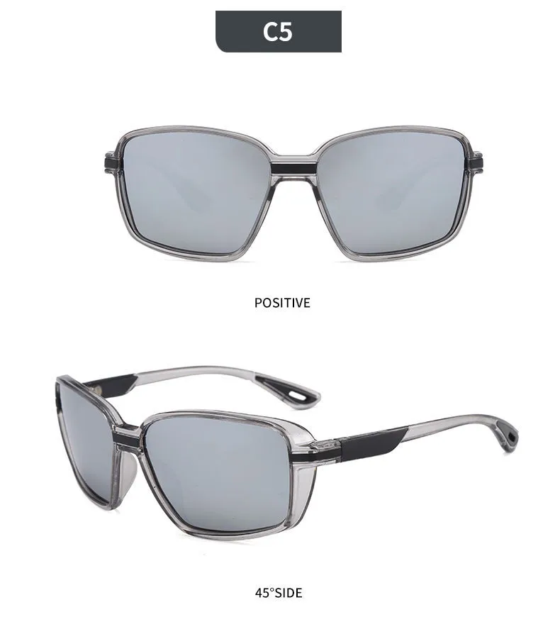 Square Outdoor Sports Cycling Polarized Sunglasses Men Women Driver Fishing Goggles Full Frame Oval Lens TAC Material Elegant display picture 13