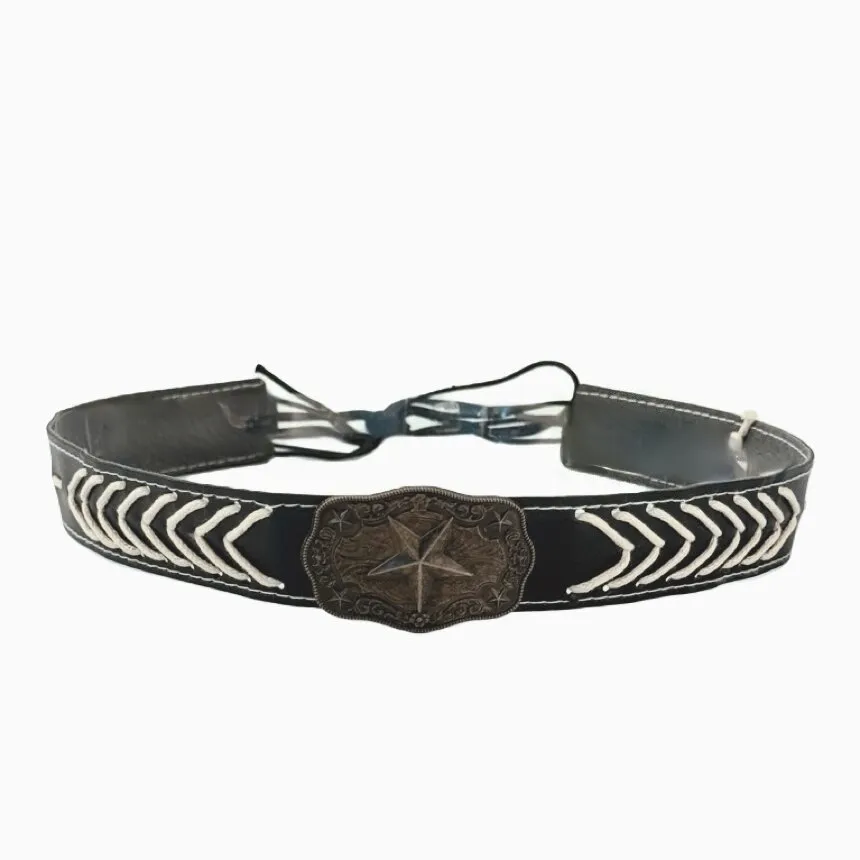 Cowboy Hat Hat With Decorative Ethnic Style Hat Straw Hat Hot Hat Belt display picture 13
