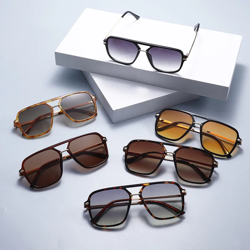 3583 Double Beam Plastic Metal Classic Sunglasses Sunglasses  E-commerce Foreign Trade  UV400 Fashion display picture 12