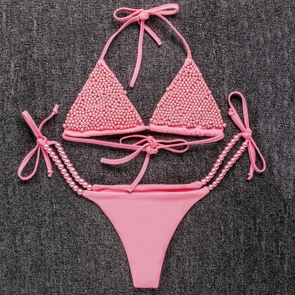 Europe And The United States Foreign Trade New Pearl Bikini Sexy Thong Swimsuit  Explosions Swimsuit 1327 display picture 10