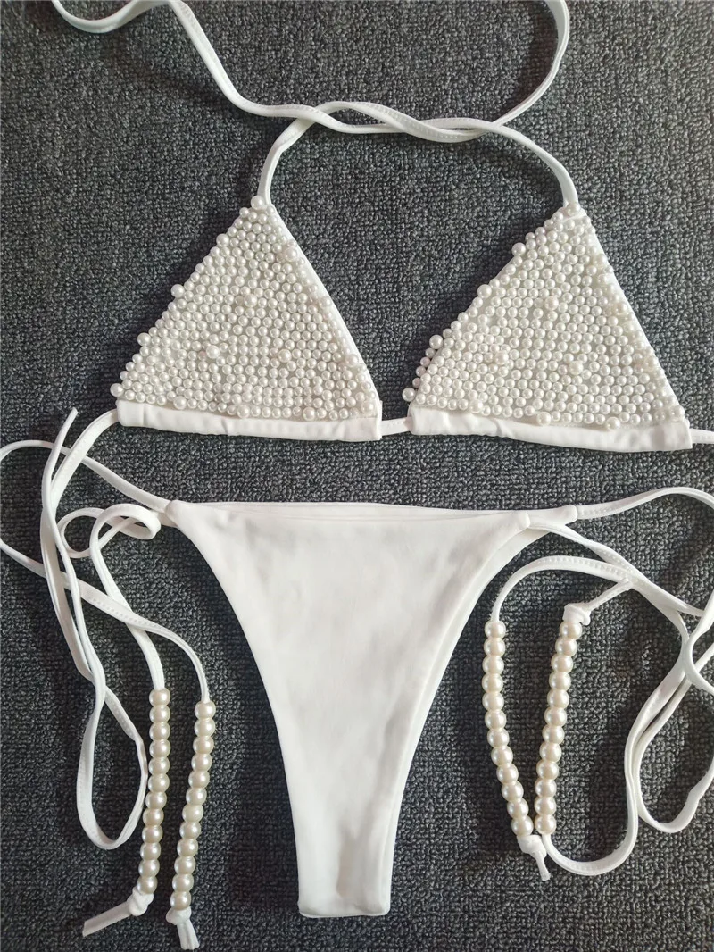 Europe And The United States Foreign Trade New Pearl Bikini Sexy Thong Swimsuit  Explosions Swimsuit 1327 display picture 12