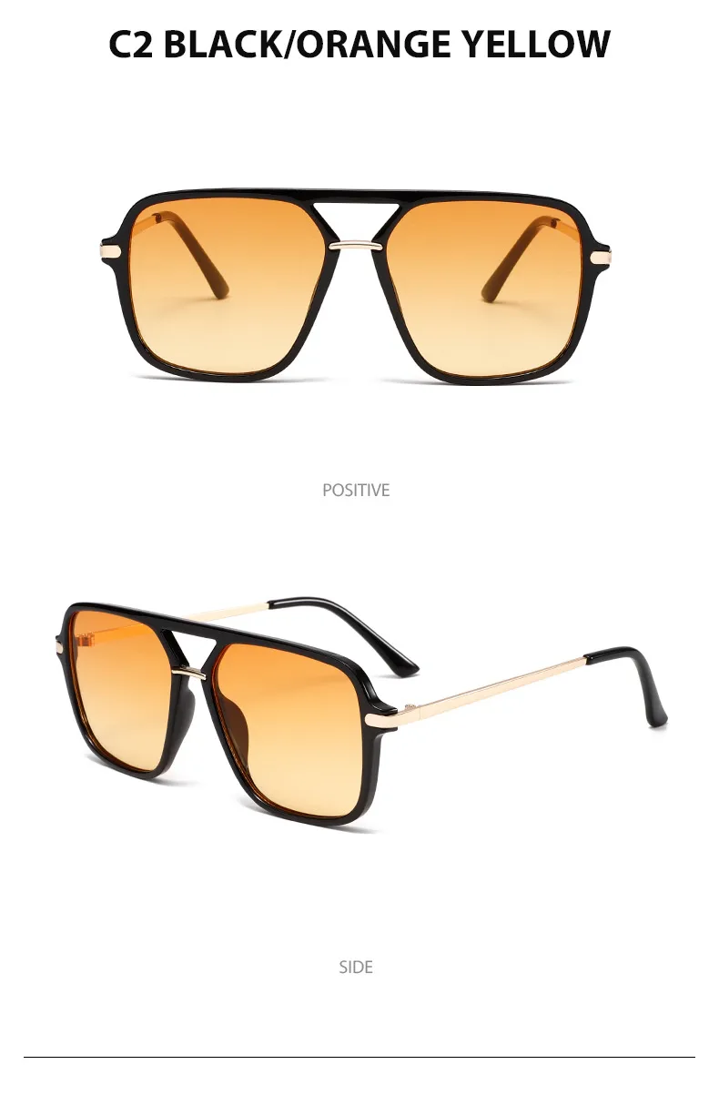 3583 Double Beam Plastic Metal Classic Sunglasses Sunglasses  E-commerce Foreign Trade  UV400 Fashion display picture 6