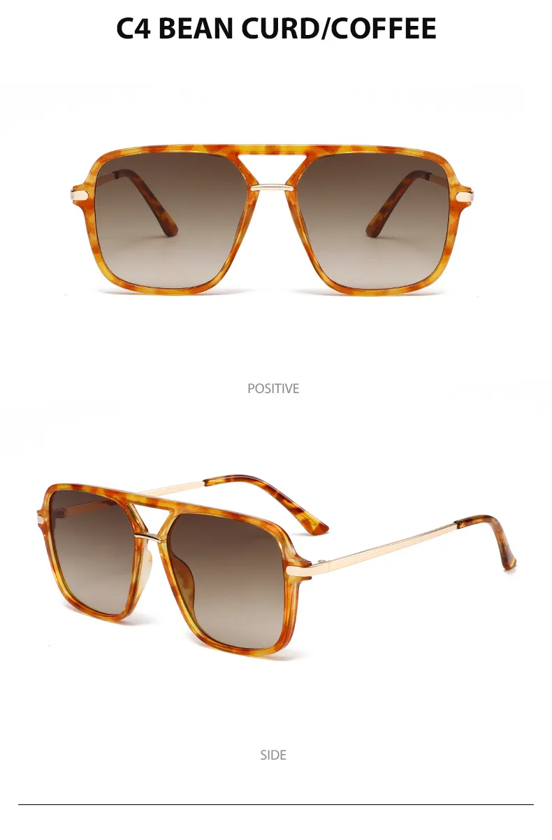3583 Double Beam Plastic Metal Classic Sunglasses Sunglasses  E-commerce Foreign Trade  UV400 Fashion display picture 9