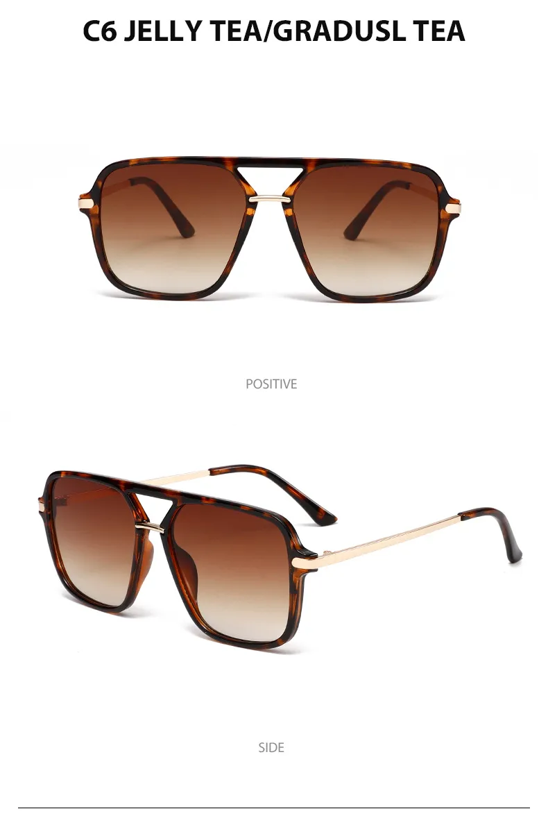 3583 Double Beam Plastic Metal Classic Sunglasses Sunglasses  E-commerce Foreign Trade  UV400 Fashion display picture 11