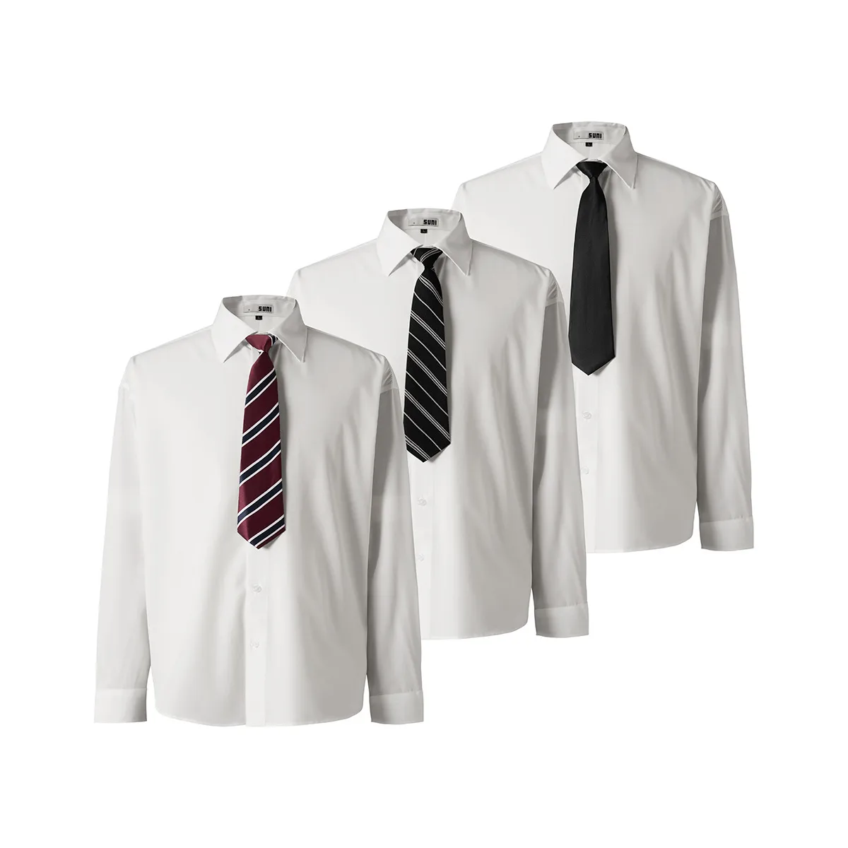 Jiayiku Men's Wear  Spring New Style Retro Campus Style JK Niche Tie Shirt Long Sleeve Ins Fashionable And Handsome display picture 2