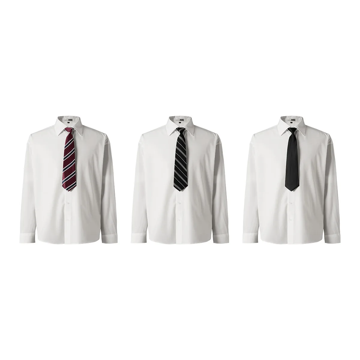 Jiayiku Men's Wear  Spring New Style Retro Campus Style JK Niche Tie Shirt Long Sleeve Ins Fashionable And Handsome display picture 7
