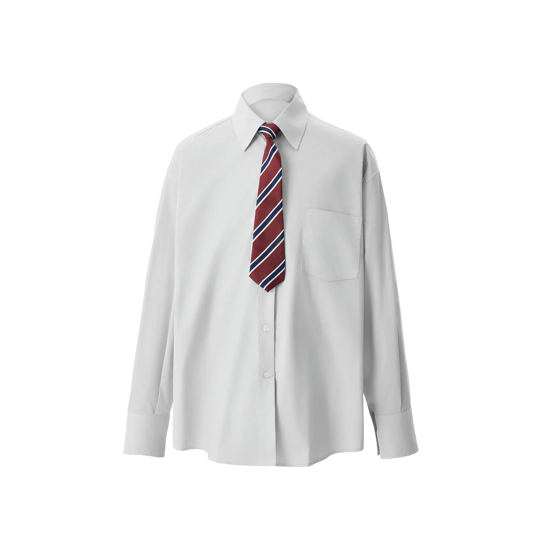 Jiayiku Men's  Spring New Style Simple Campus Style Jk Design Tie Shirt Long Sleeve Ins Fashionable And Handsome display picture 3