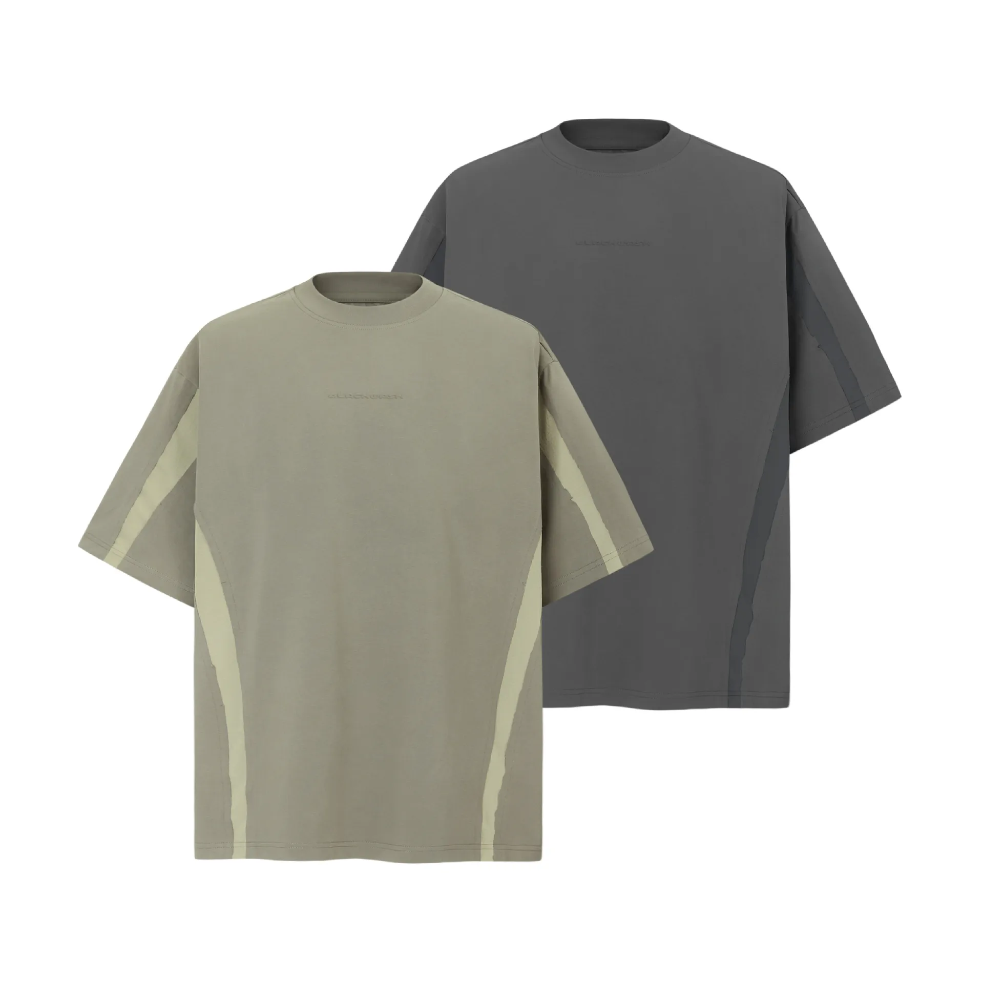 Jiayiku Men's  Summer American Retro Trendy Brand Washed Tee T-shirt Motorcycle Stitching Short-sleeved T-shirt For Men display picture 2