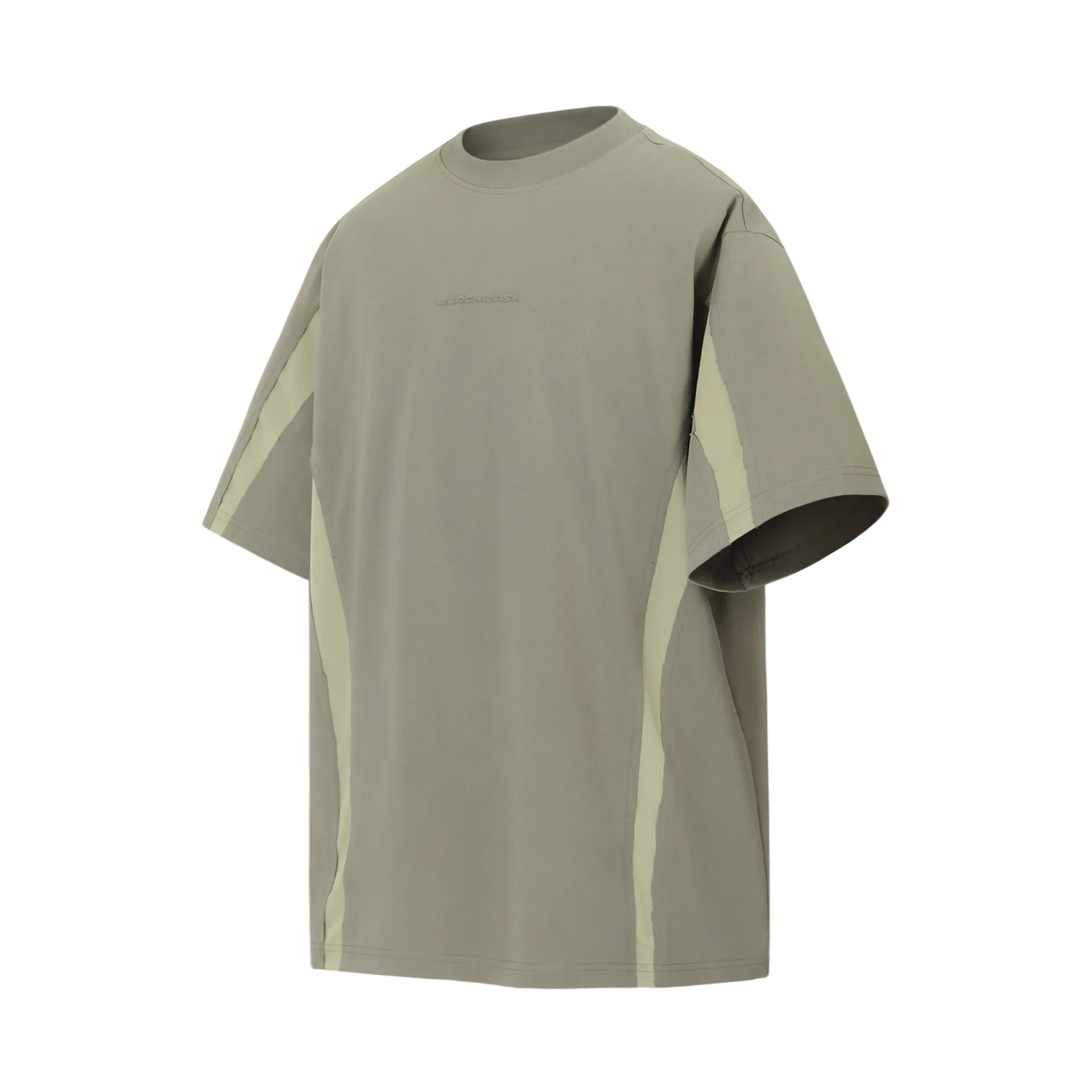 Jiayiku Men's  Summer American Retro Trendy Brand Washed Tee T-shirt Motorcycle Stitching Short-sleeved T-shirt For Men display picture 4