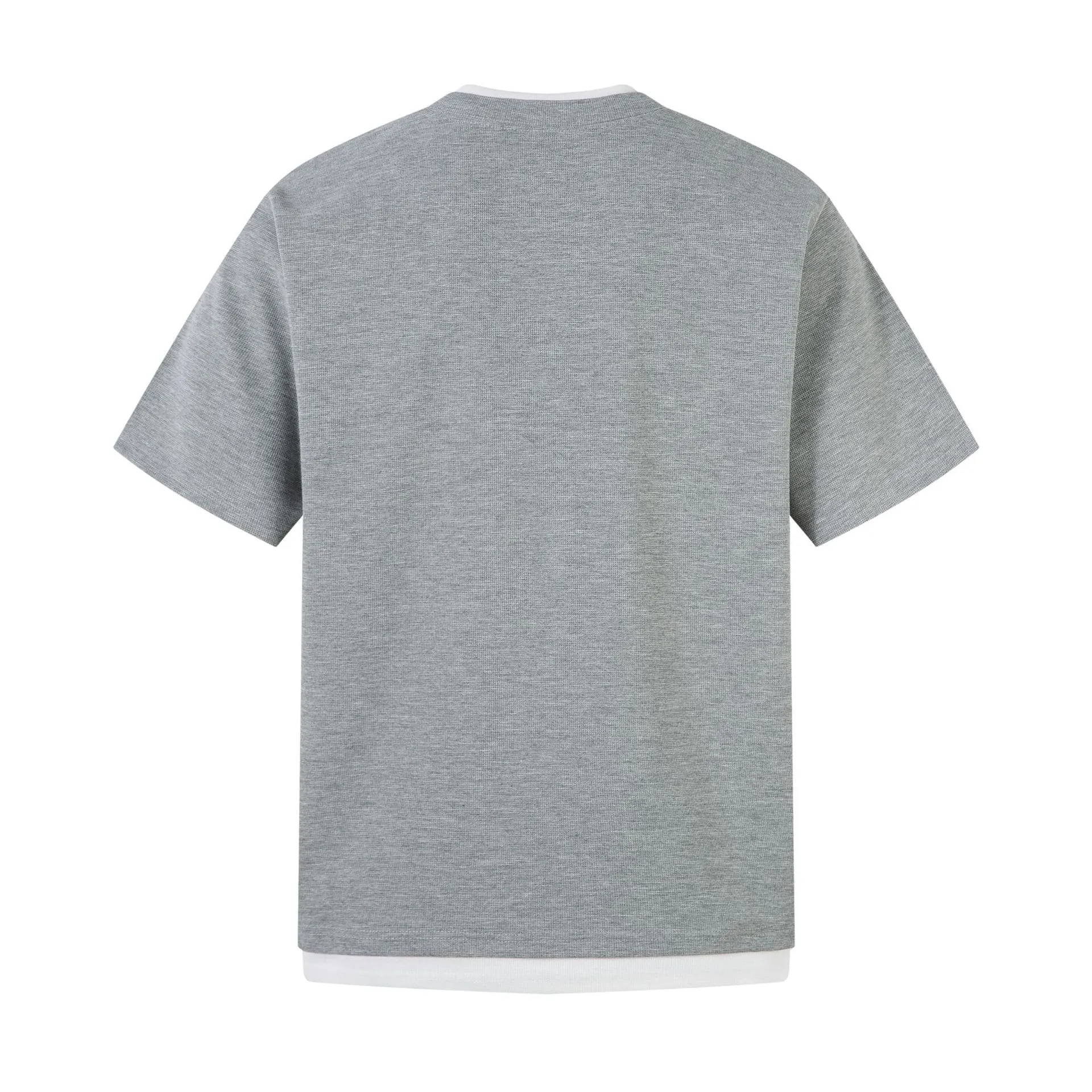 Jiayiku Men's  Summer New Niche Personalized Half Open Collar Simple All-match T-shirt Men's Short-sleeved Base Shirt display picture 4