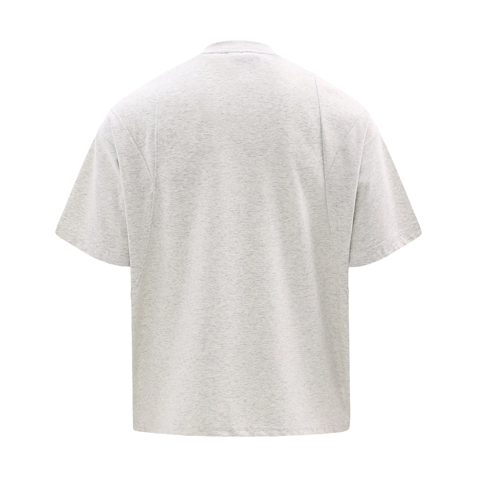 Jiayiku Men's  Summer New Niche Personality Stitching Simple Solid Color T-Shirt Short-sleeved Trendy Men's Base Shirt display picture 4