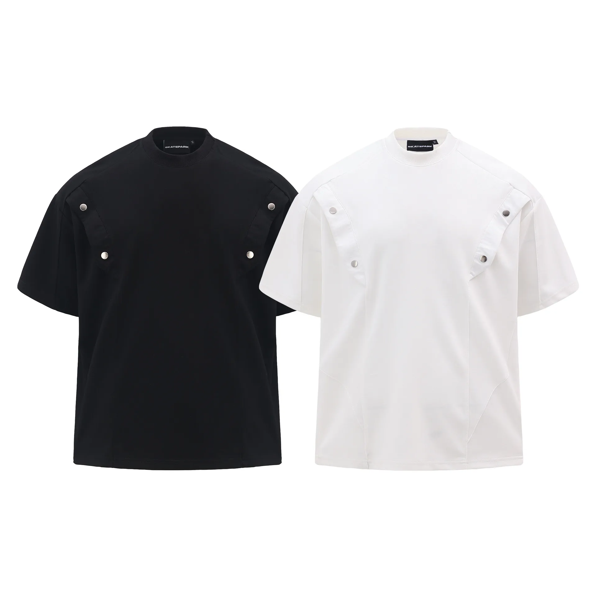 Jiayiku Men's Clothing  Summer New Style Simple Niche Personality Button Pleated T-shirt Short-sleeved Trendy Men's High-end Sense display picture 2