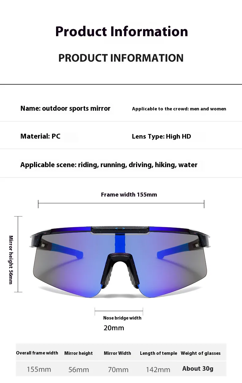 New Anti-ultraviolet Bicycle Sunglasses Outdoor Sports Riding Glasses Colorful Fashion Sunglasses Wholesale display picture 1