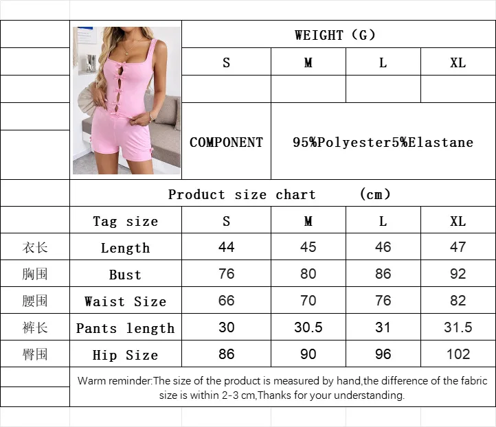 Foreign Trade Independent Station  Women's Pink Pure Fashion Suit Slim Vest Shorts Two-piece Set display picture 2