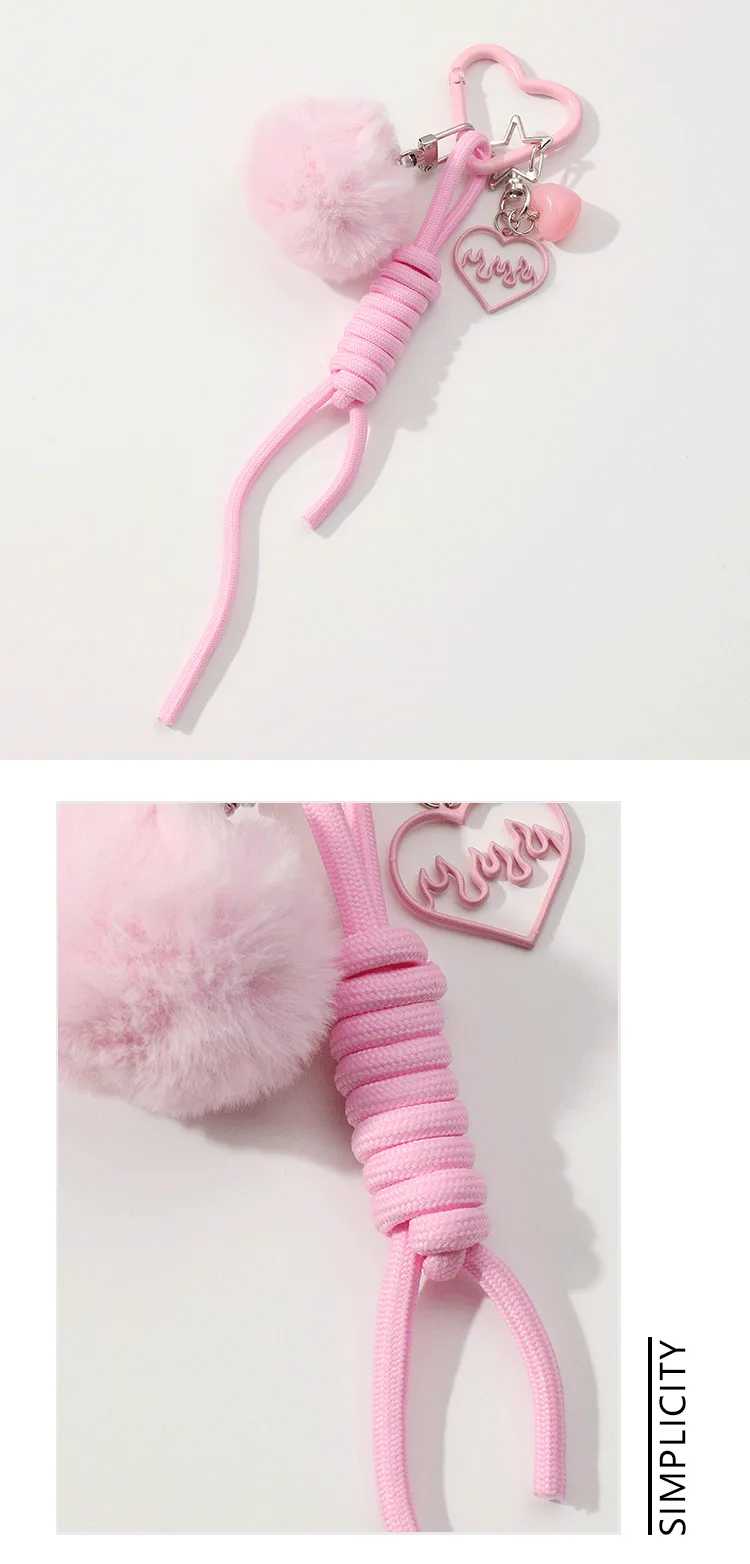 Explosive Ins Style Sweet Bag Pendant Plush Ball Mesh Bow Girl Accessories Keychain Gift display picture 2