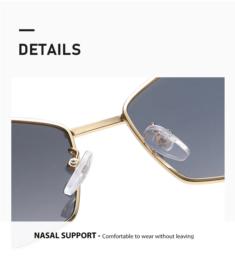 New  Diamond-Shaped Arc De Triomphe Fashion Sunglasses Trendy Metal Small Frame Polygon Sunglasses Avant-Garde display picture 9