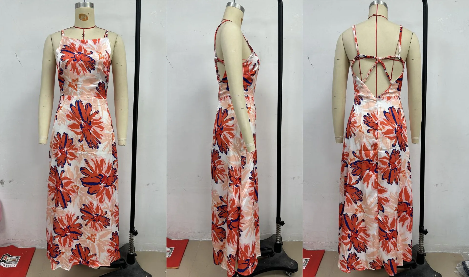 Europe And The United States   New Dress Fashion Printing Sleeveless Backless Dress -68761 display picture 3