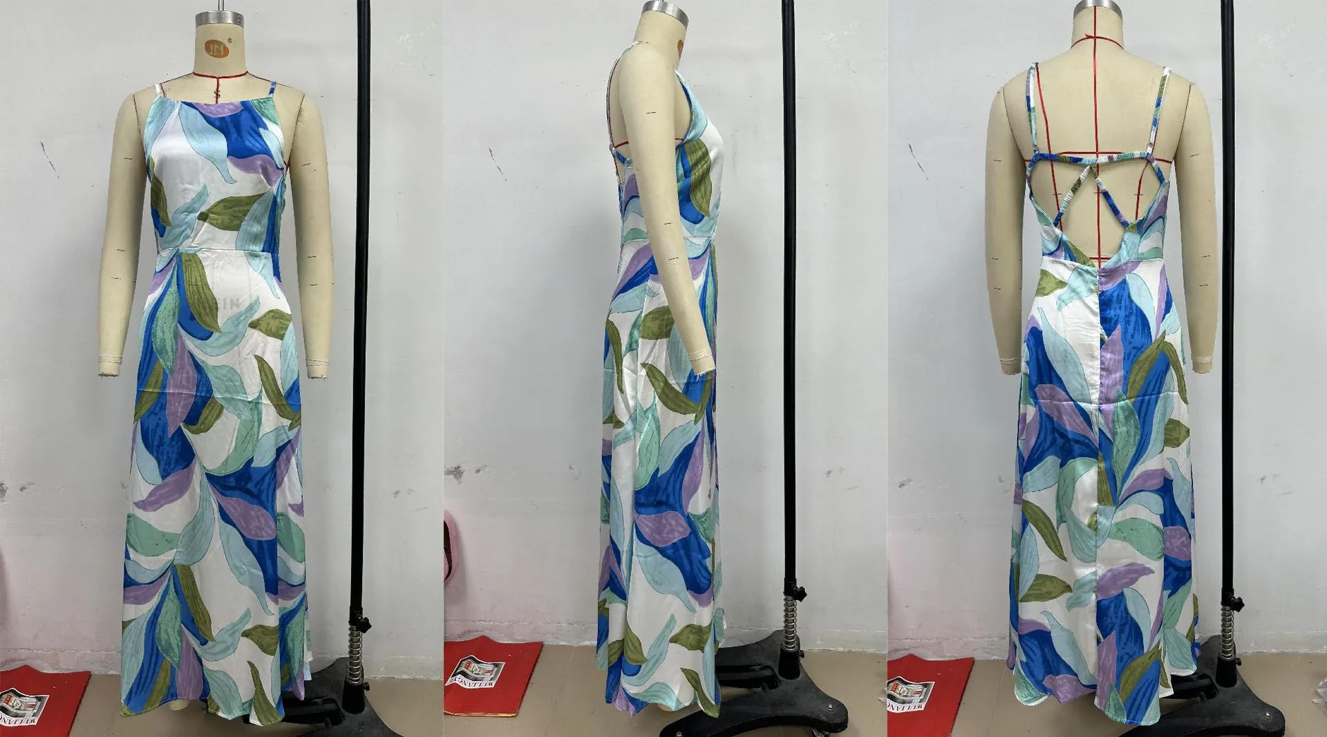 Europe And The United States   New Dress Fashion Printing Sleeveless Backless Dress -68761 display picture 4