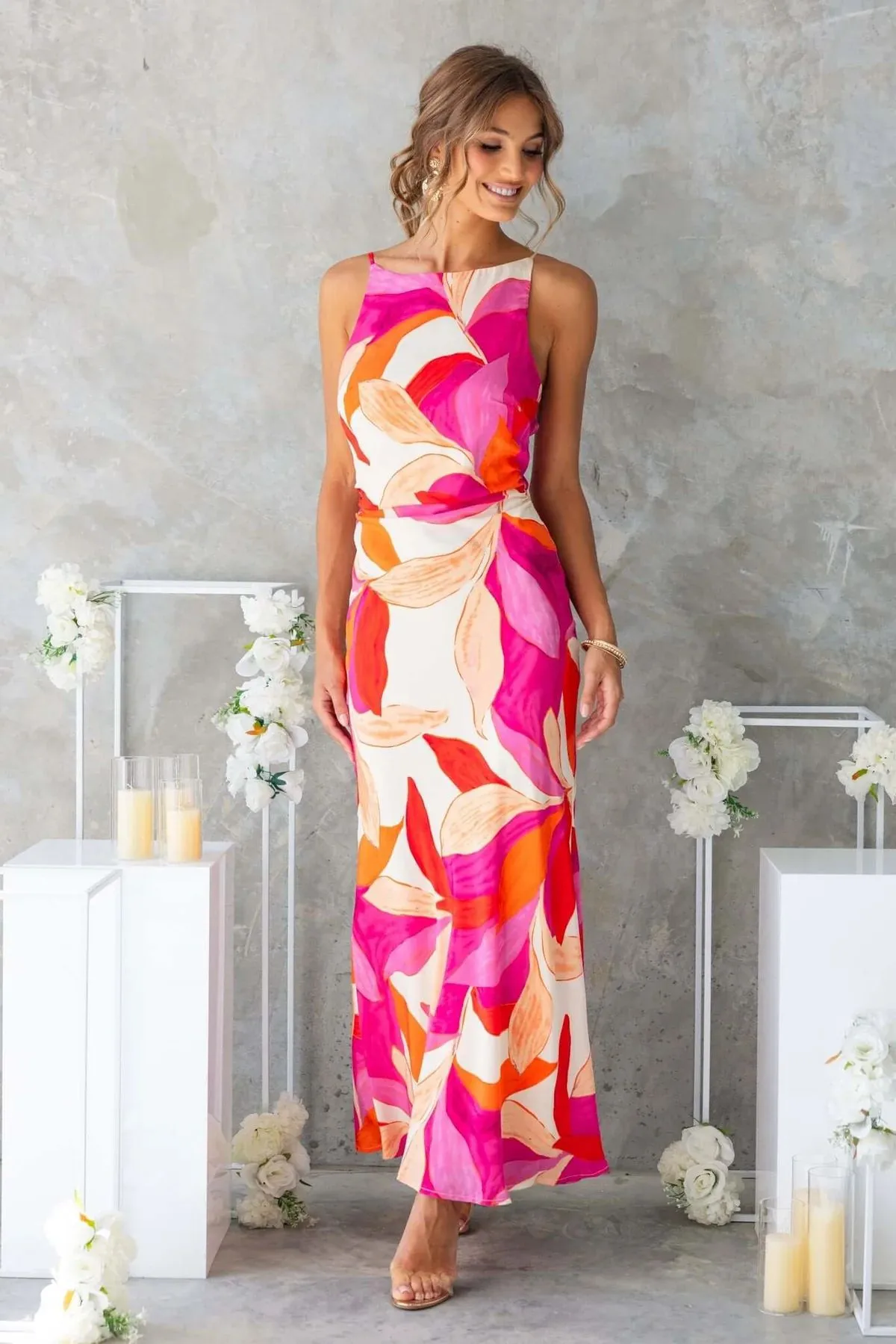 Europe And The United States   New Dress Fashion Printing Sleeveless Backless Dress -68761 display picture 13