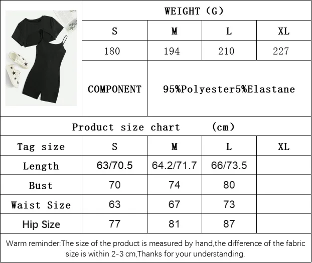 Europe And The United States  Hot Girls Suspenders Jumpsuit Fashion Suit Short Top Black Hip Pants Two-piece Set display picture 2