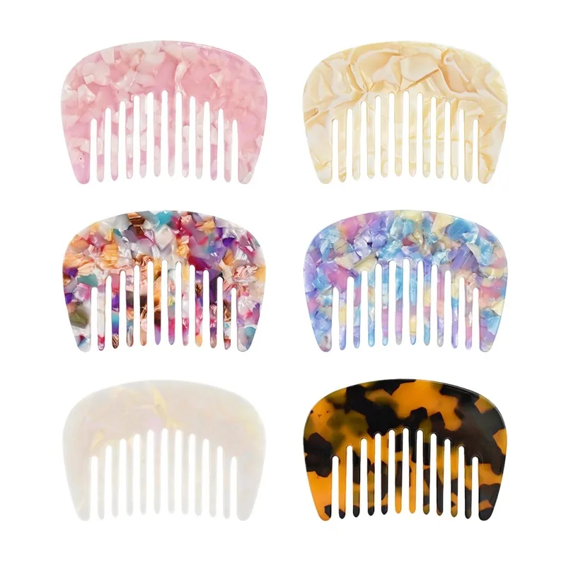 New Acetic Acid Comb Acetic Acid Plate Marble Pattern Anti-static  Comb Portable Fashion Hairdressing display picture 1