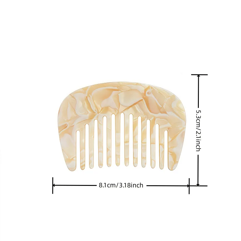New Acetic Acid Comb Acetic Acid Plate Marble Pattern Anti-static  Comb Portable Fashion Hairdressing display picture 5