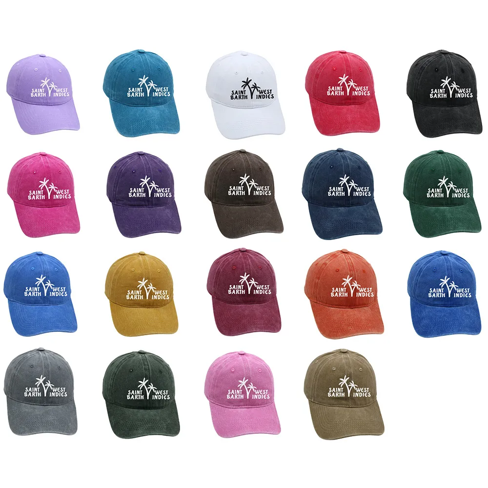 Bad Bunny Baseball Cap Coconut Tree Island Embroidery Washed Dad Hat Men's Retro Old Sun Hat display picture 2