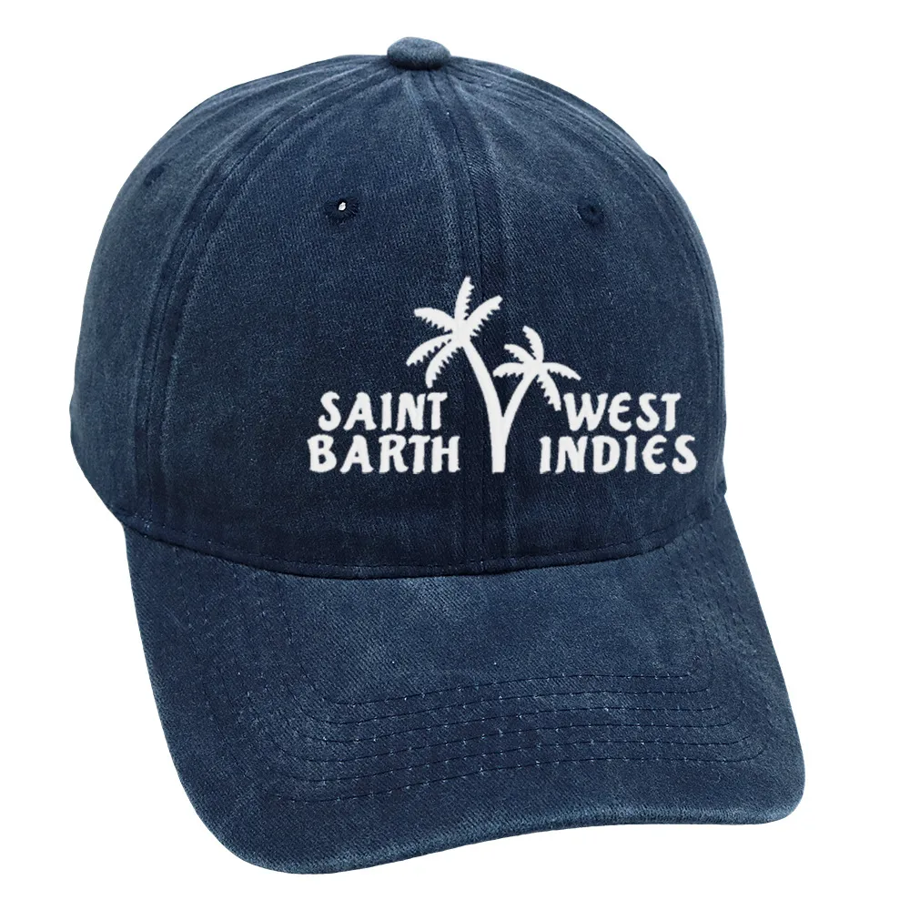 Bad Bunny Baseball Cap Coconut Tree Island Embroidery Washed Dad Hat Men's Retro Old Sun Hat display picture 6