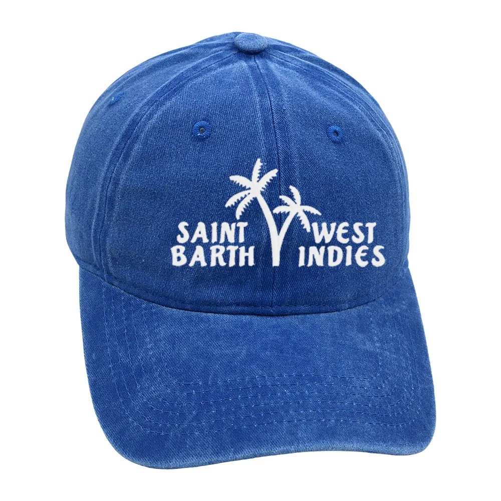 Bad Bunny Baseball Cap Coconut Tree Island Embroidery Washed Dad Hat Men's Retro Old Sun Hat display picture 9