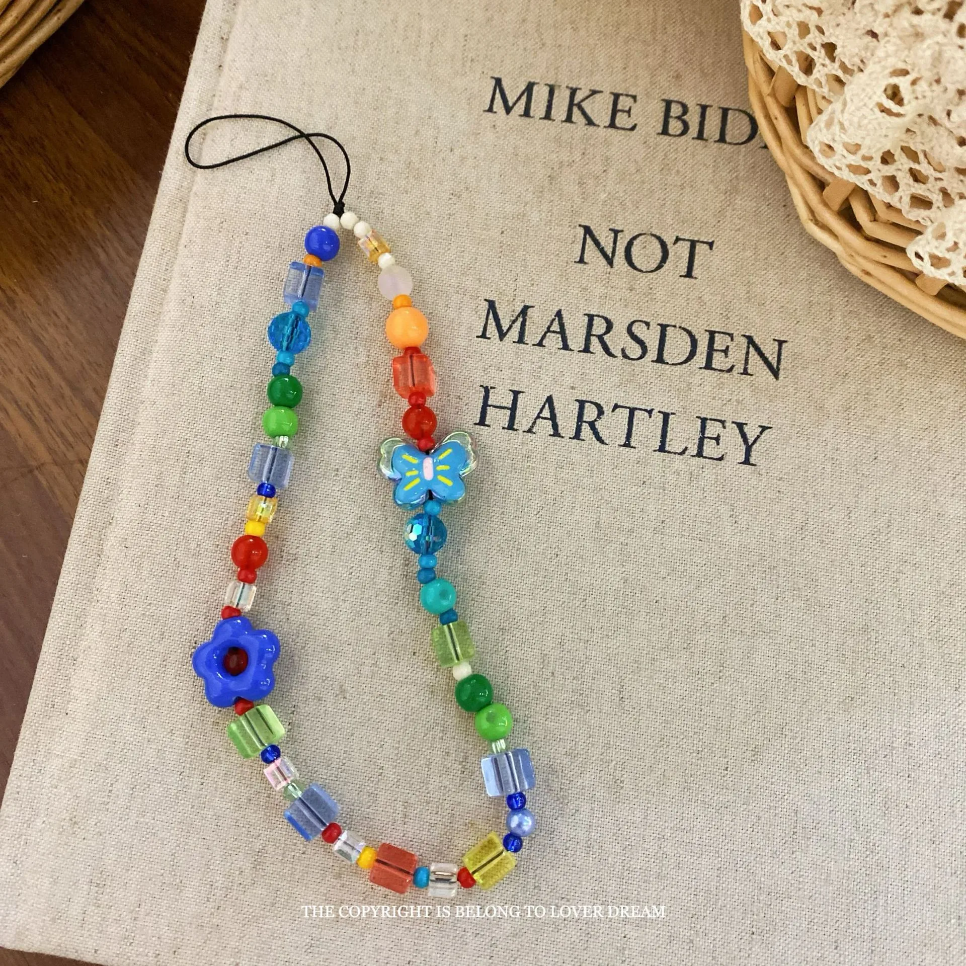 Ins New Color Butterfly Mushroom Beaded Keychain Sweet Cute Girl Style Hanging Niche Pendant display picture 9
