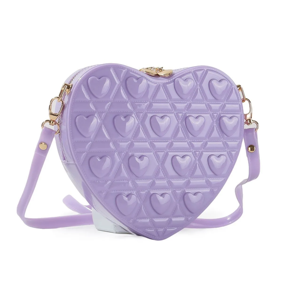 New Love Bag Fashionable And Easiest For Match Shoulder Crossbody Small Bag Women's Summer Cute Jelly Bag Heart Shape Bag display picture 10