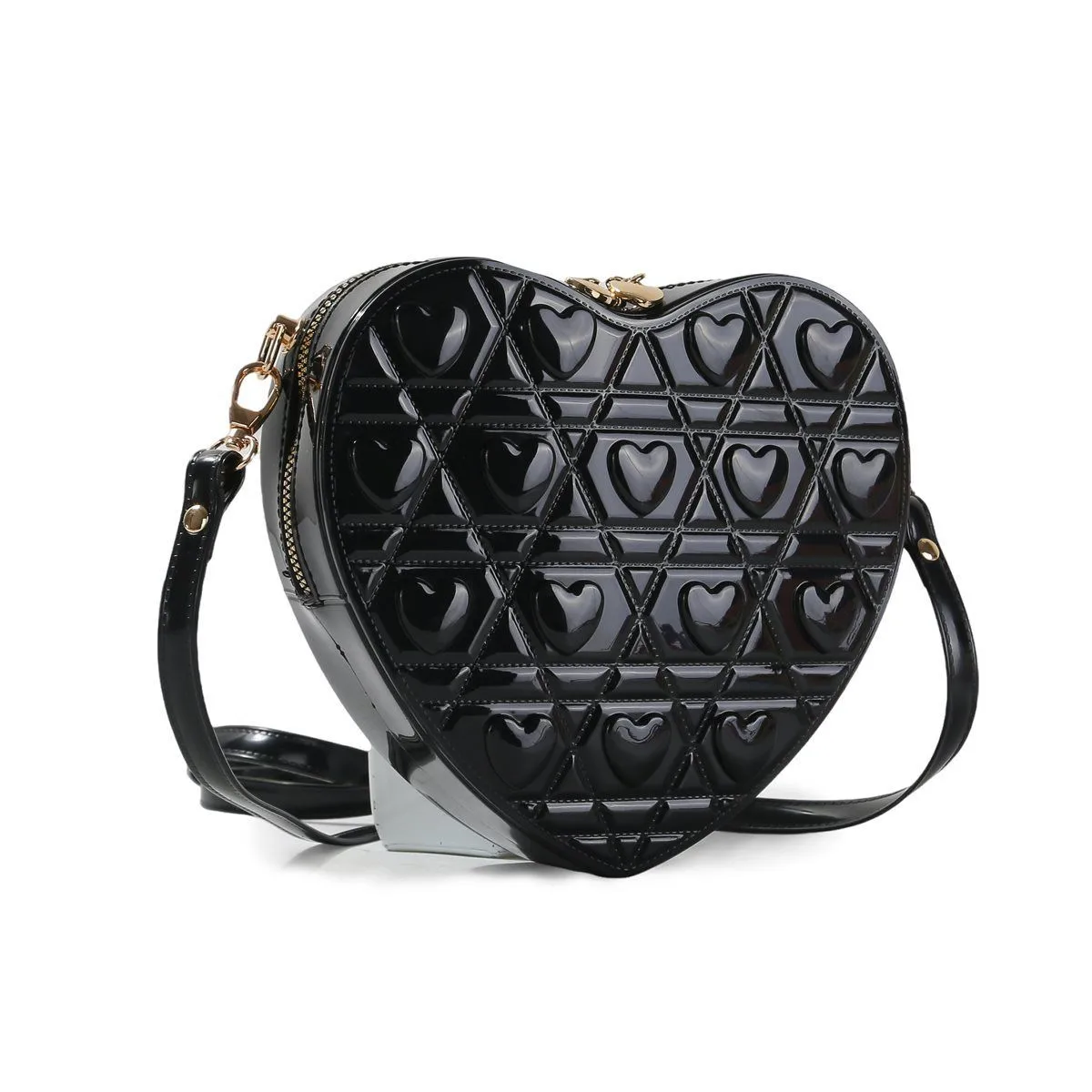 New Love Bag Fashionable And Easiest For Match Shoulder Crossbody Small Bag Women's Summer Cute Jelly Bag Heart Shape Bag display picture 11