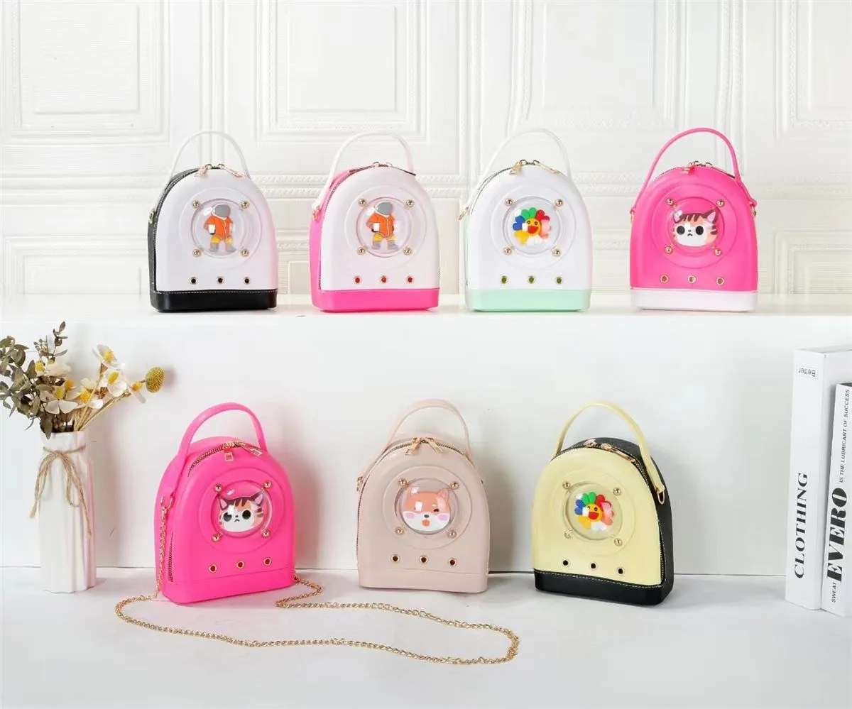 Jelly Bag Space Capsule Bag For Women  New Exquisite Design Handbag Fashionable And Cute Trendy Crossbody Bag display picture 1