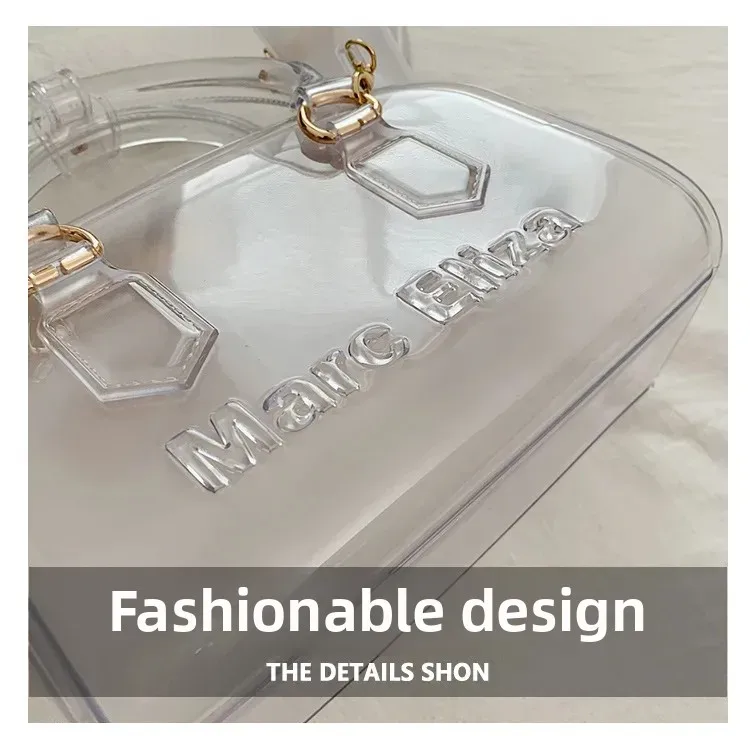 Bohao PVC  Jelly Bag Fashionable All-match Soft Handle Handbag Dirt-resistant And Easy-to-wash Summer Women's Crossbody Bag Customized display picture 4