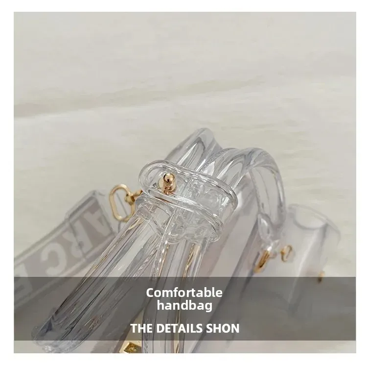 Bohao PVC  Jelly Bag Fashionable All-match Soft Handle Handbag Dirt-resistant And Easy-to-wash Summer Women's Crossbody Bag Customized display picture 5