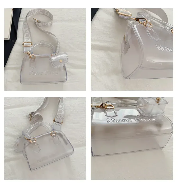 Bohao PVC  Jelly Bag Fashionable All-match Soft Handle Handbag Dirt-resistant And Easy-to-wash Summer Women's Crossbody Bag Customized display picture 10