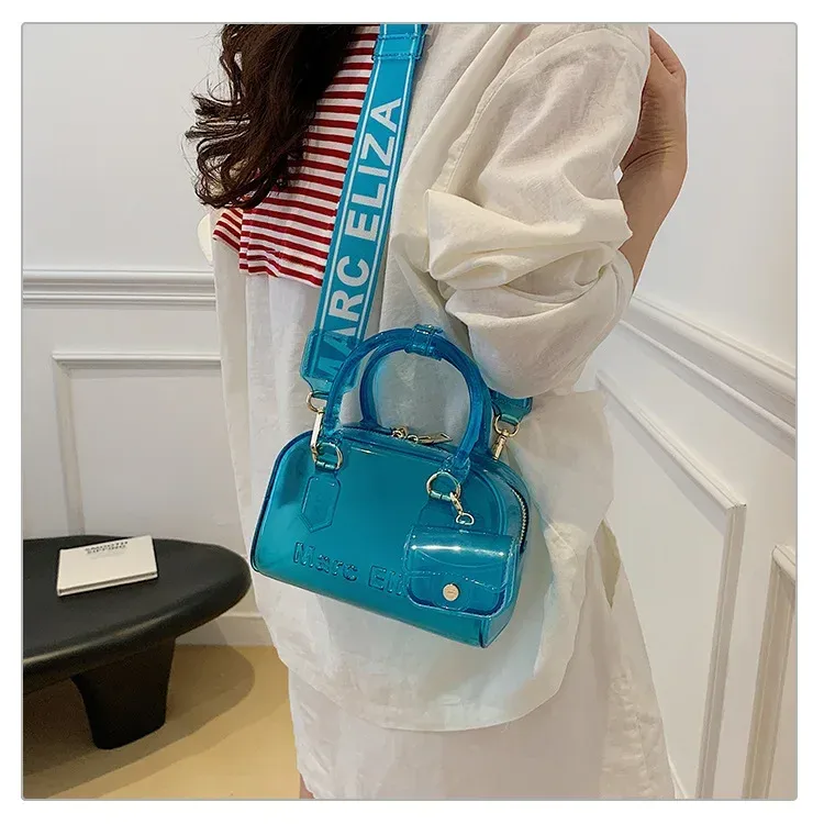 Bohao PVC  Jelly Bag Fashionable All-match Soft Handle Handbag Dirt-resistant And Easy-to-wash Summer Women's Crossbody Bag Customized display picture 12