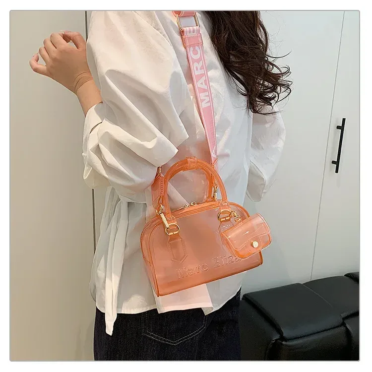 Bohao PVC  Jelly Bag Fashionable All-match Soft Handle Handbag Dirt-resistant And Easy-to-wash Summer Women's Crossbody Bag Customized display picture 17