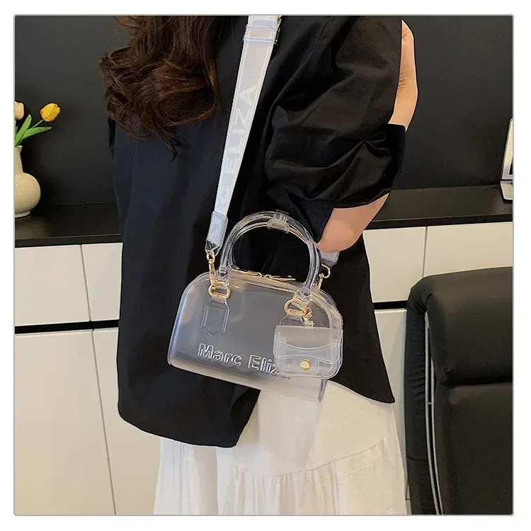 Bohao PVC  Jelly Bag Fashionable All-match Soft Handle Handbag Dirt-resistant And Easy-to-wash Summer Women's Crossbody Bag Customized display picture 18