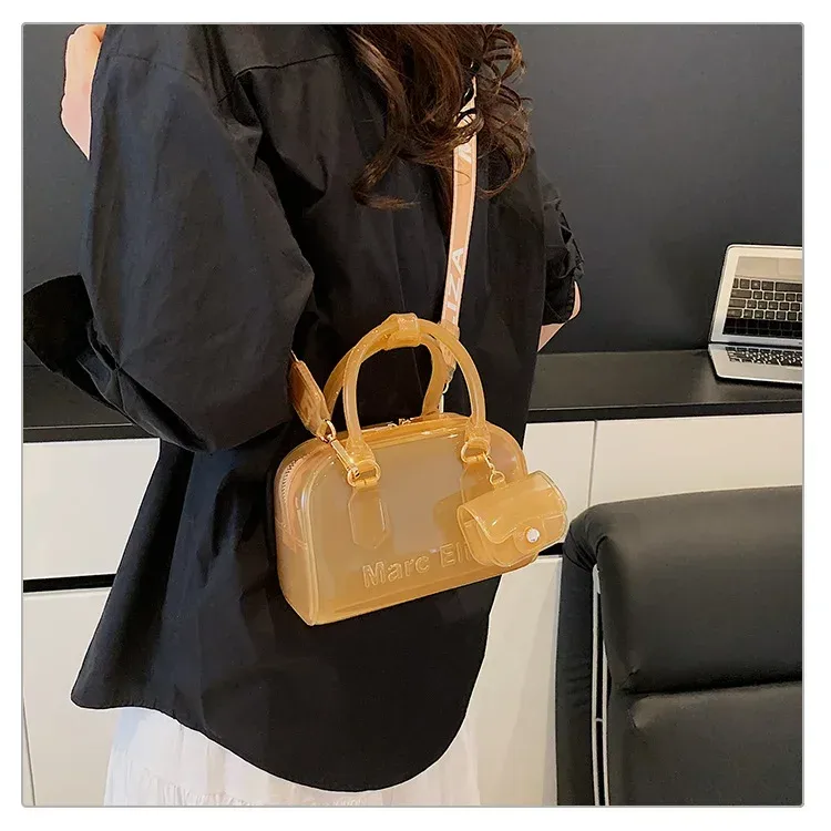 Bohao PVC  Jelly Bag Fashionable All-match Soft Handle Handbag Dirt-resistant And Easy-to-wash Summer Women's Crossbody Bag Customized display picture 19