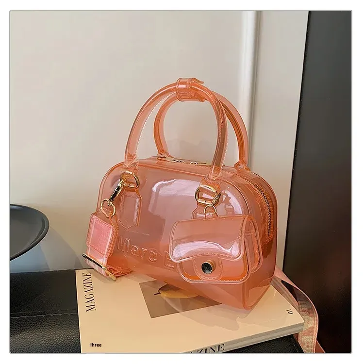Bohao PVC  Jelly Bag Fashionable All-match Soft Handle Handbag Dirt-resistant And Easy-to-wash Summer Women's Crossbody Bag Customized display picture 20