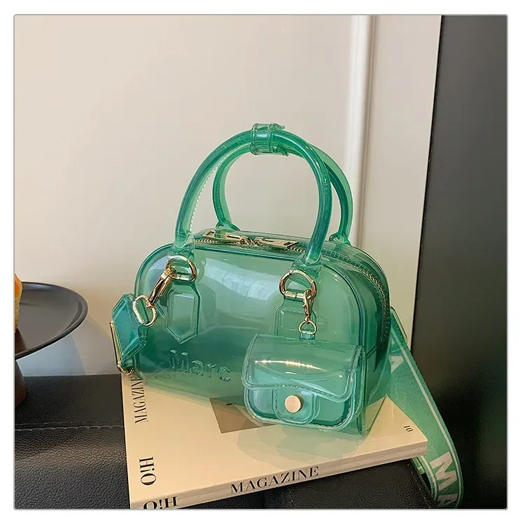 Bohao PVC  Jelly Bag Fashionable All-match Soft Handle Handbag Dirt-resistant And Easy-to-wash Summer Women's Crossbody Bag Customized display picture 21