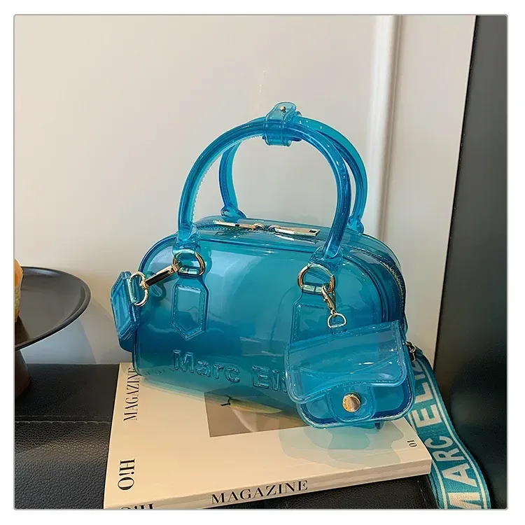 Bohao PVC  Jelly Bag Fashionable All-match Soft Handle Handbag Dirt-resistant And Easy-to-wash Summer Women's Crossbody Bag Customized display picture 22