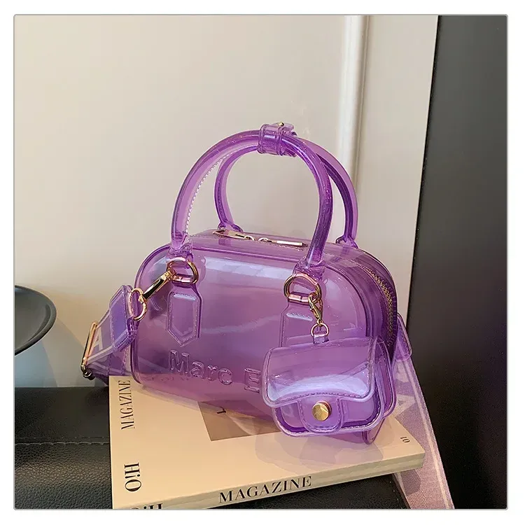 Bohao PVC  Jelly Bag Fashionable All-match Soft Handle Handbag Dirt-resistant And Easy-to-wash Summer Women's Crossbody Bag Customized display picture 26