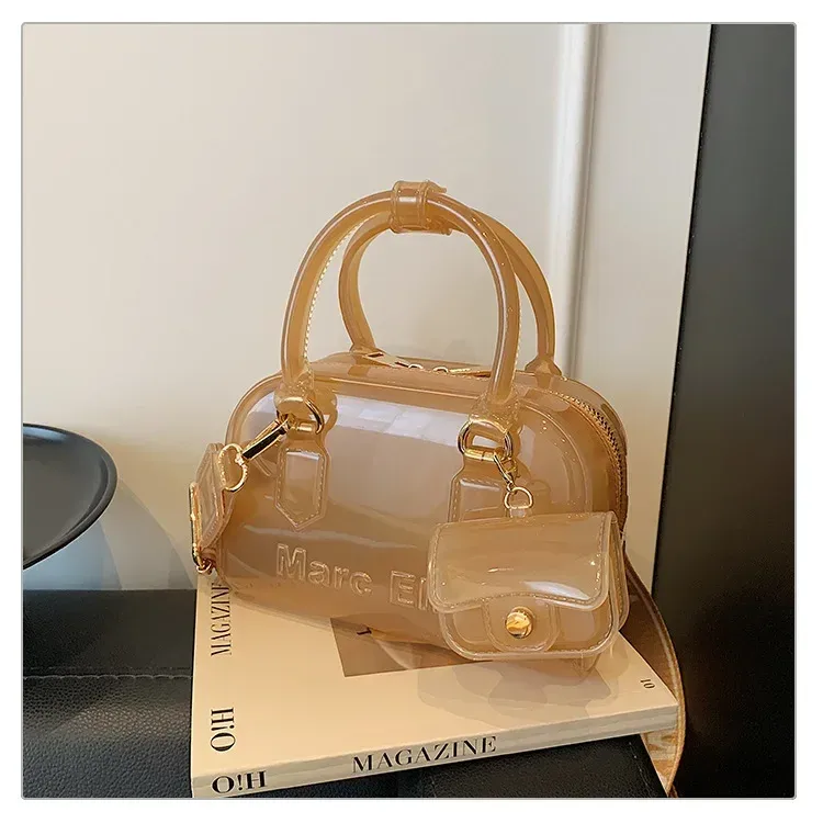 Bohao PVC  Jelly Bag Fashionable All-match Soft Handle Handbag Dirt-resistant And Easy-to-wash Summer Women's Crossbody Bag Customized display picture 27