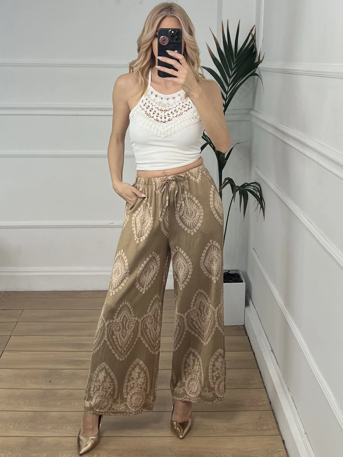 Women's Summer New Woven Wide-leg Loose Casual Straight Pants Women's Trousers display picture 2