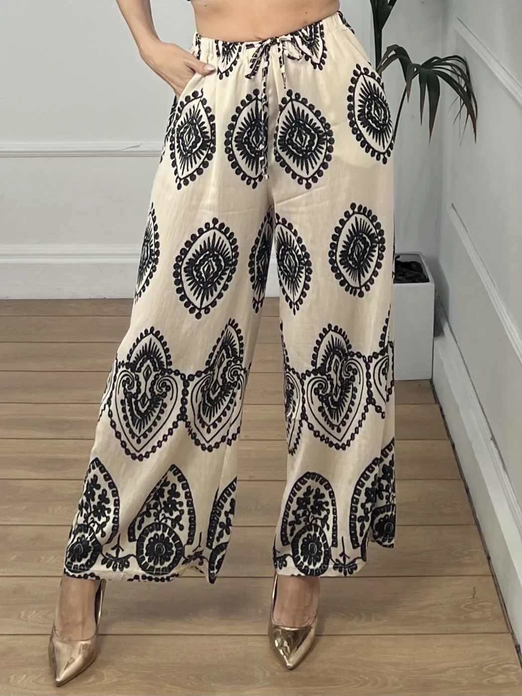 Women's Summer New Woven Wide-leg Loose Casual Straight Pants Women's Trousers display picture 9