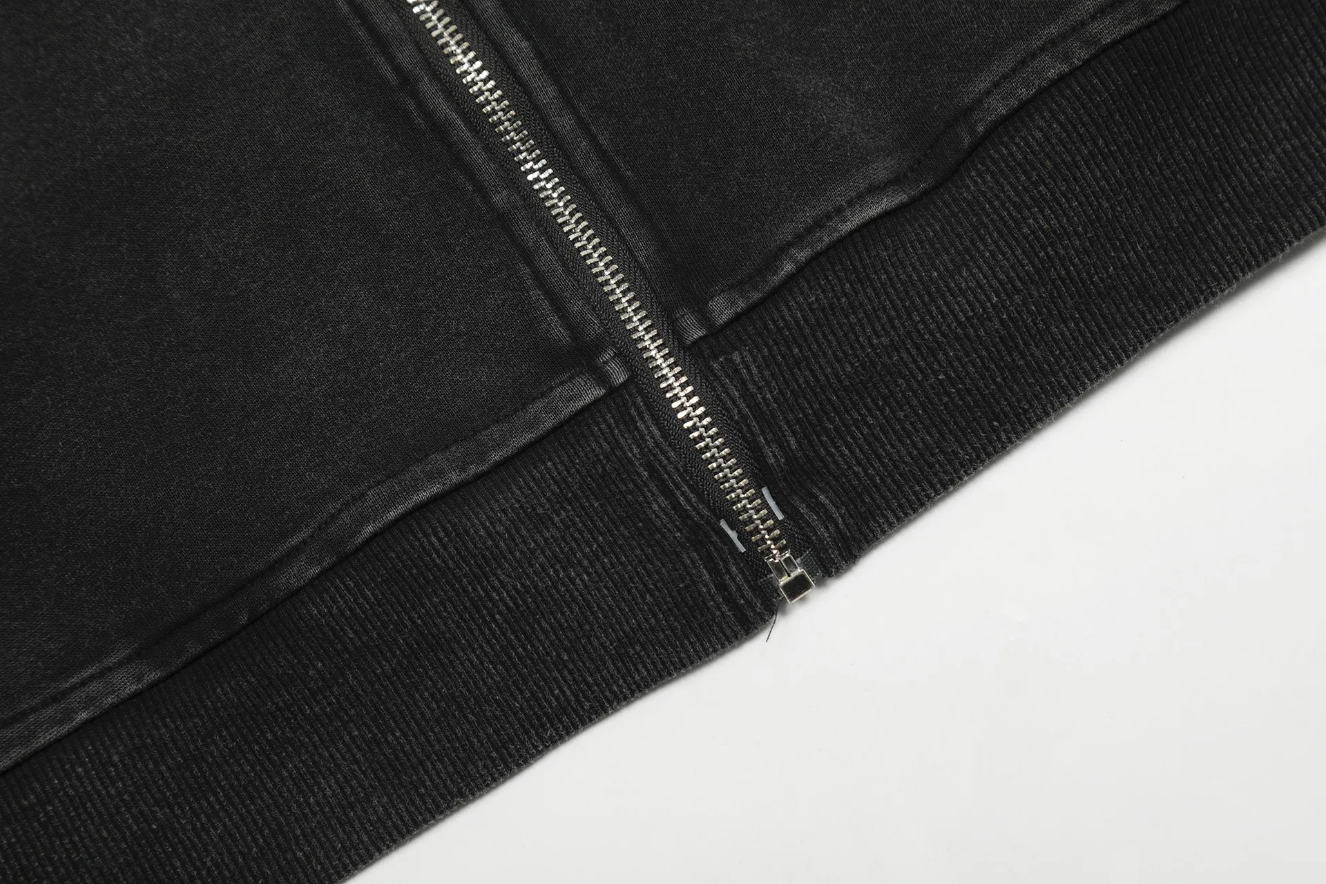 Jiayiku Men's  Spring New American Heavy Washed Hoodie Deviruchi Ear Zipper Cardigan Sweater display picture 9